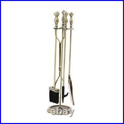 Sutton 5-piece Fireplace Tool Set Antique Brass