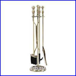 Sutton 5-piece Fireplace Tool Set Antique Brass