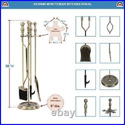 Sutton 5-piece Fireplace Tool Set Antique Brass