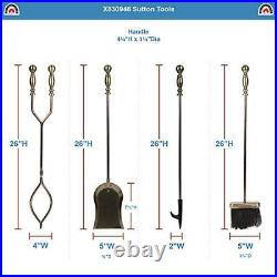 Sutton 5-piece Fireplace Tool Set Antique Brass