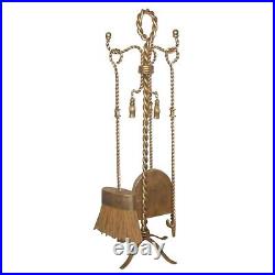 Twisted Iron Fireplace Tool Set