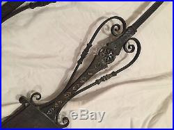 Unique Hand Forged Steel, One of a kind Fireplace Tools Tool Set with Holder Iron