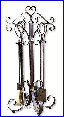 Uttermost Set of 5 Daymeion Metal Fireplace Tools 20338