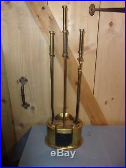 VINTAGE FIREPLACE TOOL SET by NELSON CAST IRON MID CENTURY RETRO