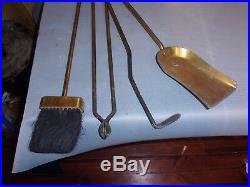 VINTAGE FIREPLACE TOOL SET by NELSON CAST IRON MID CENTURY RETRO
