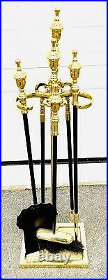 VINTAGE VIRGINIA METALCRAFTERS FIREPLACE TOOL SET The Best Beautiful Solid Brass