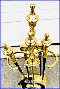 VINTAGE VIRGINIA METALCRAFTERS FIREPLACE TOOL SET The Best Beautiful Solid Brass