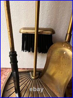 VTG BRASS FIREPLACE TOOL SET 4 Pc set Taiwan 33