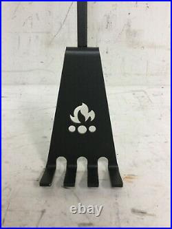 Valcourt Ineo Fireplace Tool Set AC02621 Poker, Broom, Shovel & Rake Black
