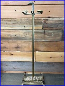 Vintage 1979 Brass Duck Head Fireplace Tool Set 4 Tools & Stand by Custom Decor