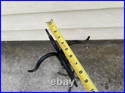 Vintage 4 Wrought Iron Fireplace Tools twisted metal design