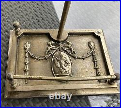 Vintage 5 Piece Brass Fireplace Tool Set MCM with Stand Hearthware Decor