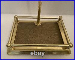 Vintage Antique Deco Shiny Brass 4 Piece Fireplace Tool Set May Be Baldwin Brass