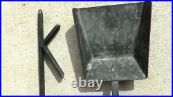 Vintage Antique Wrought Iron Fireplace Fire Pit Tool Set Scoop Shovel Pick Poker