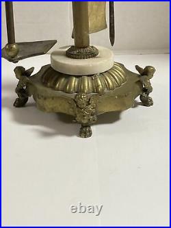 Vintage Brass Cherub Fireplace Tool Set