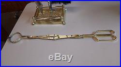 Vintage Brass Duck Fireplace Tool Set Complete With Stand