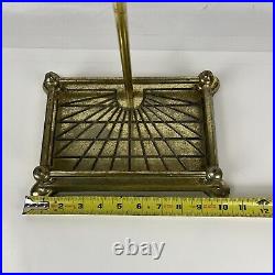Vintage Brass Duck Head Mallard Fireplace Tool Set 3 Tools withfooted stand