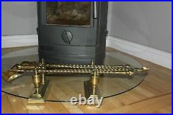Vintage Brass Fire Dogs with Hearth tool set Fireplace accessories Home decorati