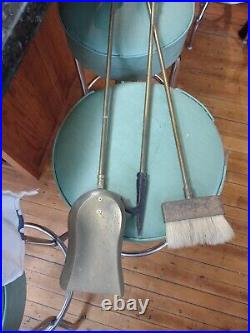 Vintage Brass Fireplace Elephante Tool Set 1970s Tools and Stand