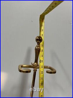 Vintage Brass Fireplace Tool Set 4 Piece & Stand