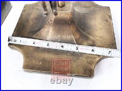 Vintage Brass Fireplace Tool Set 6 Pieces Tongs Poker Shovel Broom