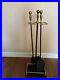 Vintage Brass Fireplace Tool Set Of 3 Tools plus Stand Stone 5200 28 Tall