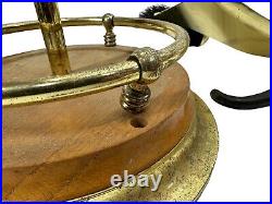 Vintage Brass Iron Oak Handles Fireplace Tool & Stand Set Decor Tools Chimney