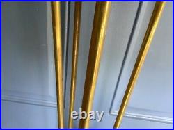 Vintage Brass Mallard Duck Head Fireplace 5 Piece Tool Set- 4 Tools/Stand