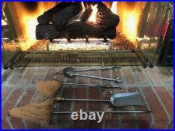 Vintage British Soldier Decor Metal Fireplace Tool Set Andrea by Sadek