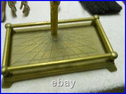 Vintage Collectible Brass Duck Head Fireplace Woodstove Tool Set