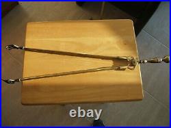 Vintage Complete 7 Piece Brass Fireplace Tool Set