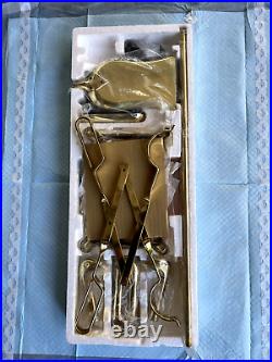 Vintage Dagan Mallard Duck Head Polished Brass Finish Fireplace Tool Set 5 Piece