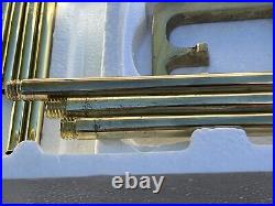 Vintage Dagan Mallard Duck Head Polished Brass Finish Fireplace Tool Set 5 Piece