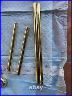 Vintage Dagan Mallard Duck Head Polished Brass Finish Fireplace Tool Set 5 Piece