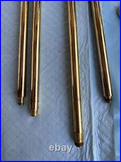 Vintage Dagan Mallard Duck Head Polished Brass Finish Fireplace Tool Set 5 Piece