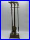 Vintage Equestrian Horse Head 5-Piece Brass Fireplace Tool Set MCM