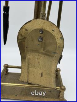 Vintage Equestrian Horse Head 5-Piece Brass Fireplace Tool Set MCM