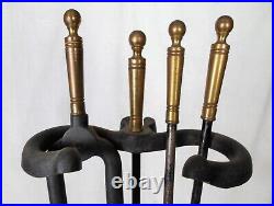 Vintage Fireplace Tool Set And Holder