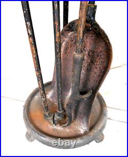 Vintage Fireplace Tool Set And Holder