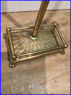 Vintage Fireplace Tool Set Brass Mallard Duck Head 4 Tools with Stand
