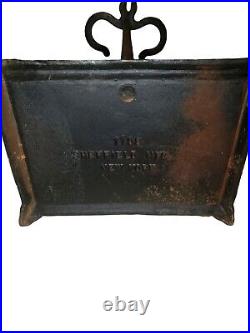 Vintage Fireplace Tool Set With Stand Sheffield Mfg. New York Cast Iron