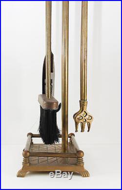 Vintage Fireplace Tools Elephant Tool Set Brass Hollywood Regency Chinoiserie