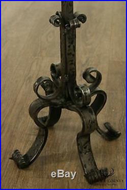 Vintage Forged Steel Set Hand Crafted Fireplace Tools