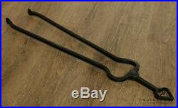 Vintage Hand Forged Iron Set Fireplace Tools