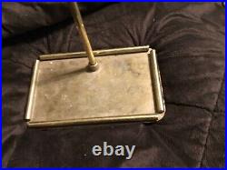 Vintage Heavy Brass with wood handles Fireplace Tool Set Poker Shovel & Broom
