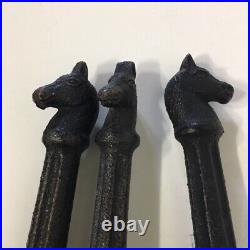 Vintage Horse Head Fireplace Tool Set