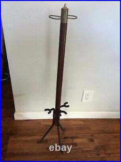 Vintage MCM Style Vintage Fireplace Tool Set Broom, Shovel, Poker & Stand