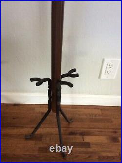 Vintage MCM Style Vintage Fireplace Tool Set Broom, Shovel, Poker & Stand