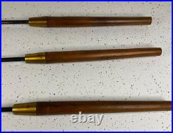 Vintage Mid Century Modern Long Handle 3 piece Fireplace Tool Set