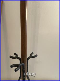 Vintage Mid Century Modern Long Handle Seymour Fire Place Tools Brass Set Stand
